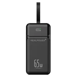 Realpower PB-27000 Pro,27.000mAh,65W,2x USB-A,2x USB-C,black