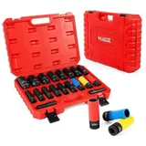 LuxusKollektion Bit- und Steckschlüsselset Schlagschrauber Nüsse 1/2 Zoll 10-32 mm 19 19 STÜCK METRISCH 10-32MM