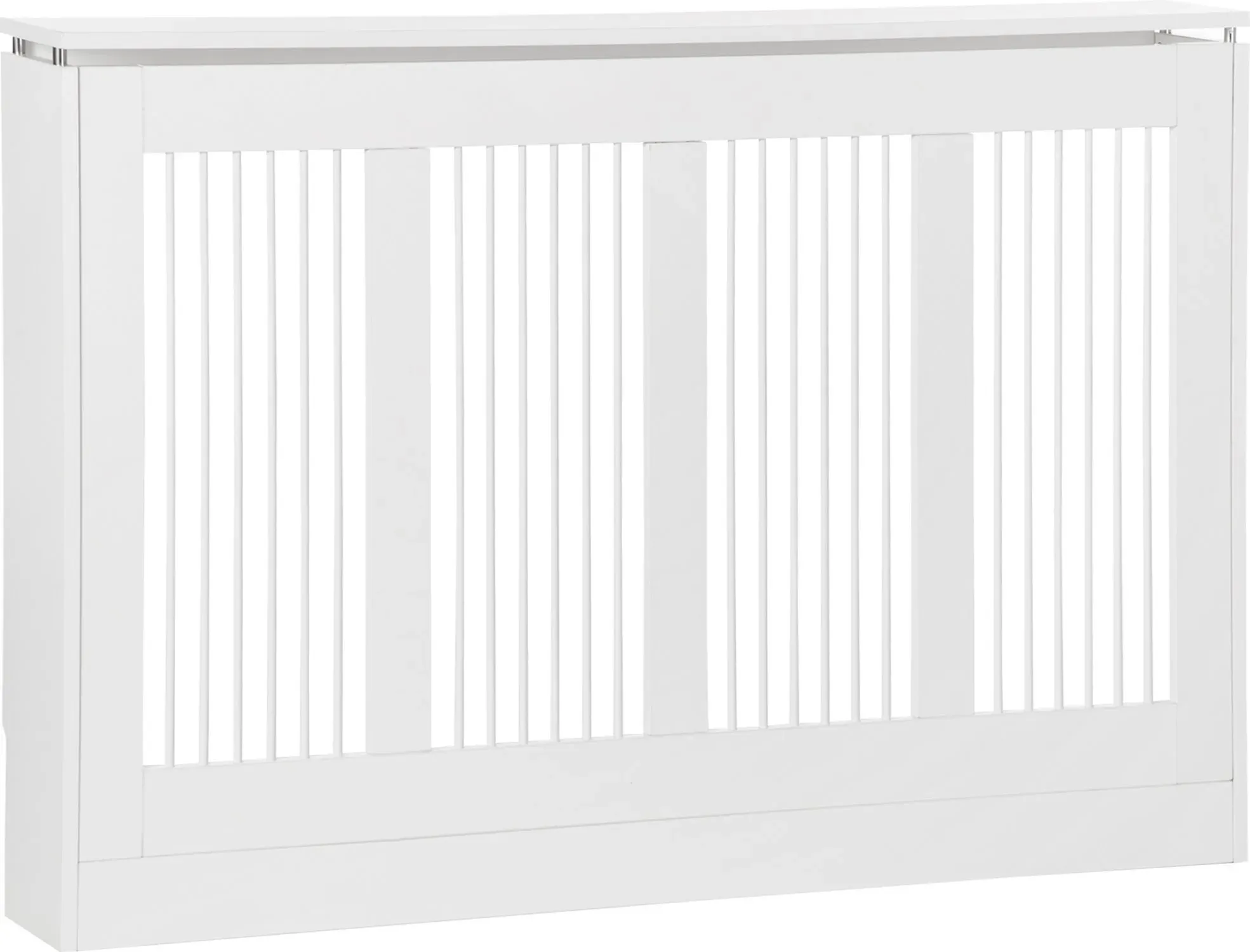 HOMCOM Heizkörperverkleidung Heizungsabdeckung 120 x 18 x 84 cm für Wohnzimmer & Schlafzimmer, elegante weiße Abdeckung   Aosom.de