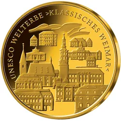 Deutschland Gold-Euro 2006 "UNESCO Welterbe - Klassisches Weimar" - gemischte Prägezeichen!