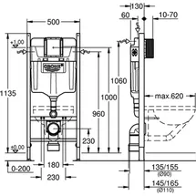 Grohe Rapid SL Projekt Wand-WC-Element 38840000