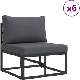 vidaXL Garten-Lounge-Set 11-tlg. schwarz Aluminium