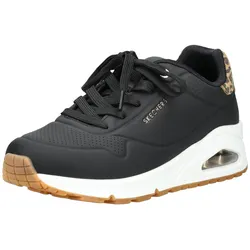 Sneaker SKECHERS "Skechers Sneaker Lederimitat", Damen, Gr. 39, schwarz, Lederimitat, casual, Schuhe