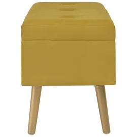 vidaXL Bank mit Stauraum 80 cm Senfgelb Samt