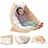 Relaxdays Kletterbogen Holz mit Kissen Natur/Weiß