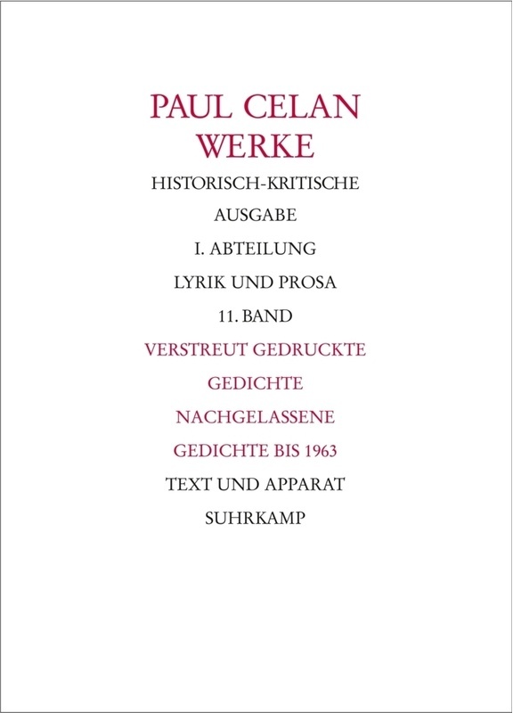 Verstreut Gedruckte Gedichte, Nachgelassene Gedichte Bis 1963 - Paul Celan, Leinen