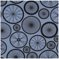 SCHÖNER LEBEN. Stoff Baumwolljersey Jersey Reifen Räder graublau schwarz 1,50m Breite, allergikergeeignet blau|grau|schwarz