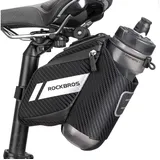 ROCKBROS Fahrradsatteltasche mit Flaschenhalter schwarz 1L