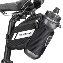 ROCKBROS Fahrradsatteltasche mit Flaschenhalter schwarz 1L