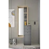 HBZ »Frame mit Spiegel, Flurgarderobe BxHxT 72x200x35 cm«, 1 Tür und 3 Schubkästen, Einlegeboden