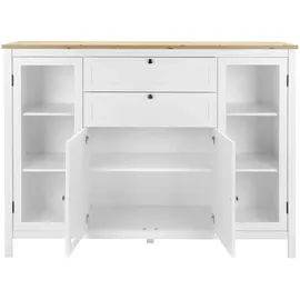 Finori Bergen 52 Highboard Holzwerkstoff Weiß/Artisan Oak,