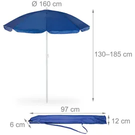 Relaxdays Ø 160 cm Blau