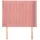 vidaXL Kopfteil mit Ohren Rosa 93x16x118/128 cm Samt