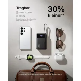 INIU 45W Power Bank, Ultra Klein 20000mAh mit Integriertem USB-C Kabel