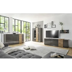 Sideboard MCA FURNITURE, grau (dunkelgrau hochglanz), B:181cm H:94cm T:44cm, Sideboards, Breite ca. 181 cm