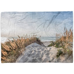 Sinus Art Handtücher Handtuch Strandhandtuch Saunatuch Kuscheldecke mit Fotomotiv Sand Strand Ostsee, Baumwolle-Polyester-Mix (1-St), Handtuch 50 cm x 100 cm