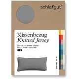 schlafgut Kissenbezug Knitted Jersey 40 x 80 cm Grau