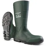 DUNLOP JobGuard O4 - Arbeitsstiefel für Damen und Herren – Wasserdichte Sicherheitsstiefel mit Weiche kappe – Chemikalien und rutschfest - Grün - Größe 42 - 42 EU