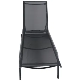 VCM Sonnenliege 192 x 32 x 58 cm Schwarz