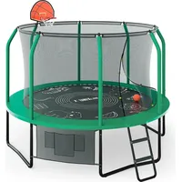 UNIX Line Trampolin Outdoor 244/305/366 cm - Komplettset Netz, Leiter, Basketballkorb - Trampolin Kinder Kindertrampolin Gartentrampolin - TÜV SÜ...