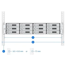 Synology RKS-02, Regal-Schienenset, Grau