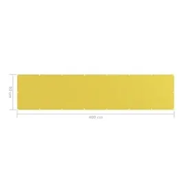 vidaXL Balkon-Sichtschutz Gelb 90x400 cm HDPE