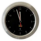 CLOXON Funkuhr Badezimmer mit Saugnapf Badezimmeruhr mit Thermometer Uhr mit Funk Bad Silber Funkuhr