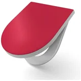 DEQORI WC-Sitz 'Unifarben - Dunkelrot', WC Toilettensitz bedruckt Klobrille Toilettendeckel Motiv WC-Brille rot