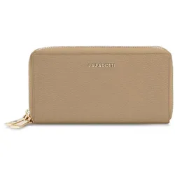 Lazarotti Bologna Leather Geldbörse RFID Schutz Leder 20 cm  beige
