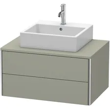 Duravit XSquare Unterschrank, 2 Schubkästen, Steingrau seidenmatt
