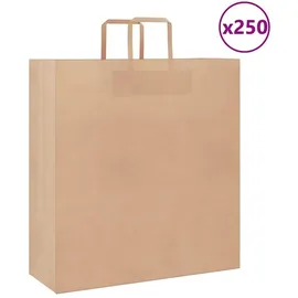 vidaXL Papiertragetaschen 250 St. 45x17x48 cm Braun