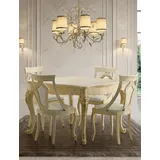 Tische Esstisch Ausziehbar Klassischer Design Tisch Italienische Möbel Holz Ess - Beige