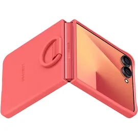 Samsung Galaxy Z Flip7 Silikonhülle mit Ringhalter rot