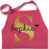 Kinderschürze Schürze Kinder Jungen Mädchen - Weihnachten - Namens Geschenk I Anfangsbuchstabe personalisiert I Initialen mit Name - 2-6 Jahre - Pink - anfangsbuchstaben sophie backschürze - 2-6 Jahre