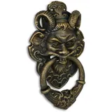 moritz Türklopfer Teufelskopf mit Hörner Antik Stil Gusseiesen Rustikal Türklingel Door Knocker Barock Türglocke Haustür Türdekoration Türgong