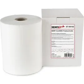 SEMYtop Putztuchrolle Classic, ST-88102, aus Vlies, weiß, 32 x 37 cm