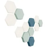 platino24 Akustikplatte platino24 Akustikpaneele 12 Elemente Edition LOFT 3D I Ø 300mm blau