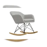 KAWOLA Schaukelsessel Stella Polyester 60 x 90 x 70 cm Grau mit Rollen