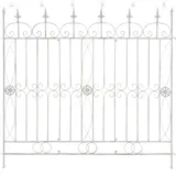 deluke Gartenzaun 124 x 116 cm Antik-Weiß