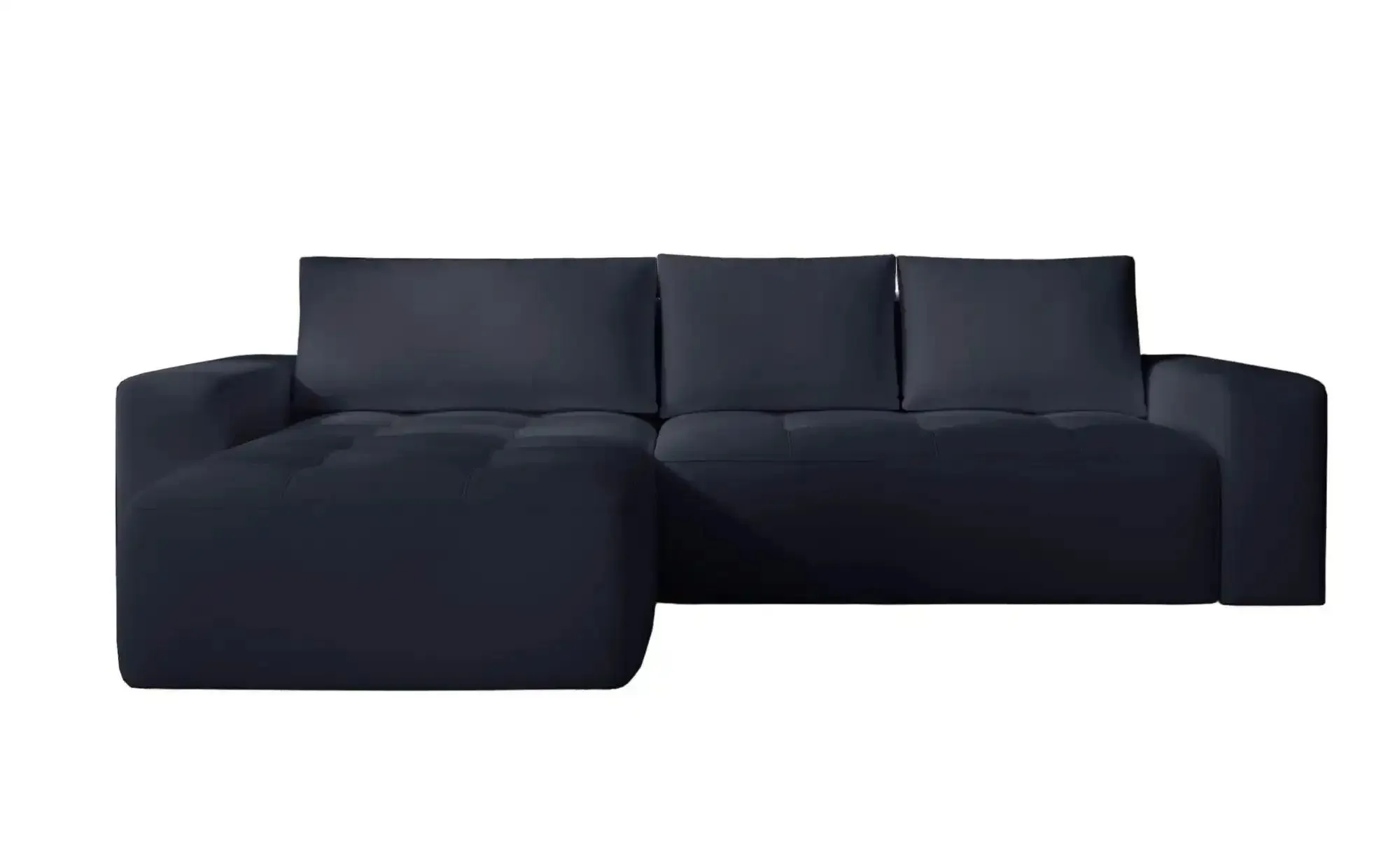 GrainGold Ecksofa  Portland ¦ schwarz ¦ Maße (cm): B: 250 H: 76