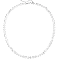 Smart Jewel Kette mit Muschel-Perlen, Silber 925 Ketten   Weiss 