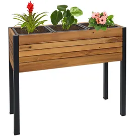 Proregal Hochbeet Pflanzkasten 75 x 81 x 30 cm Braun