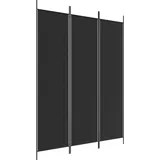 vidaXL 3-tlg. Paravent Schwarz 150x200 cm Stoff
