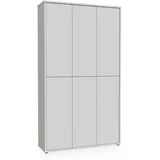 Forte ALICE SPRINGS Garderobenschrank 109 x 192 x 35 cm hellgrau