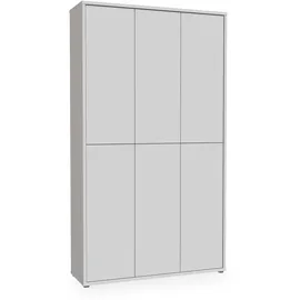 Forte ALICE SPRINGS Garderobenschrank 109 x 192 x 35 cm hellgrau