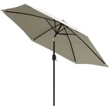 vidaXL Ampelschirm Ø 300 cm Sandweiß
