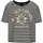 H.I.S. T-Shirt H.I.S, Damen, Gr. 36/38, schwarz (schwarz gestreift), Web, Obermaterial: 100% Baumwolle, gestreift, figurumspielend hüftlang, Rundhals, normaler Saum, Shirts T-Shirt, gestreift mit Print, Loungewear