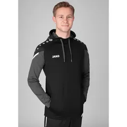 JAKO Kapuzensweat (Hoodie) Performance (Polyester-Fleece) schwarz/anthrazitgrau Herren