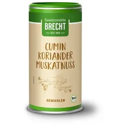 Brecht Cumin Koriander Muskatnuss gemahlen in Dose bio