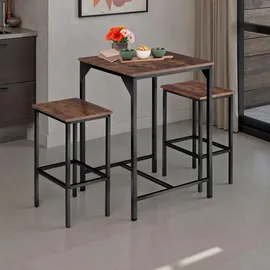 Tectake tectake® Barset, Inverness Industrial Style, mit höhenverstellbaren Kunststofffüßen